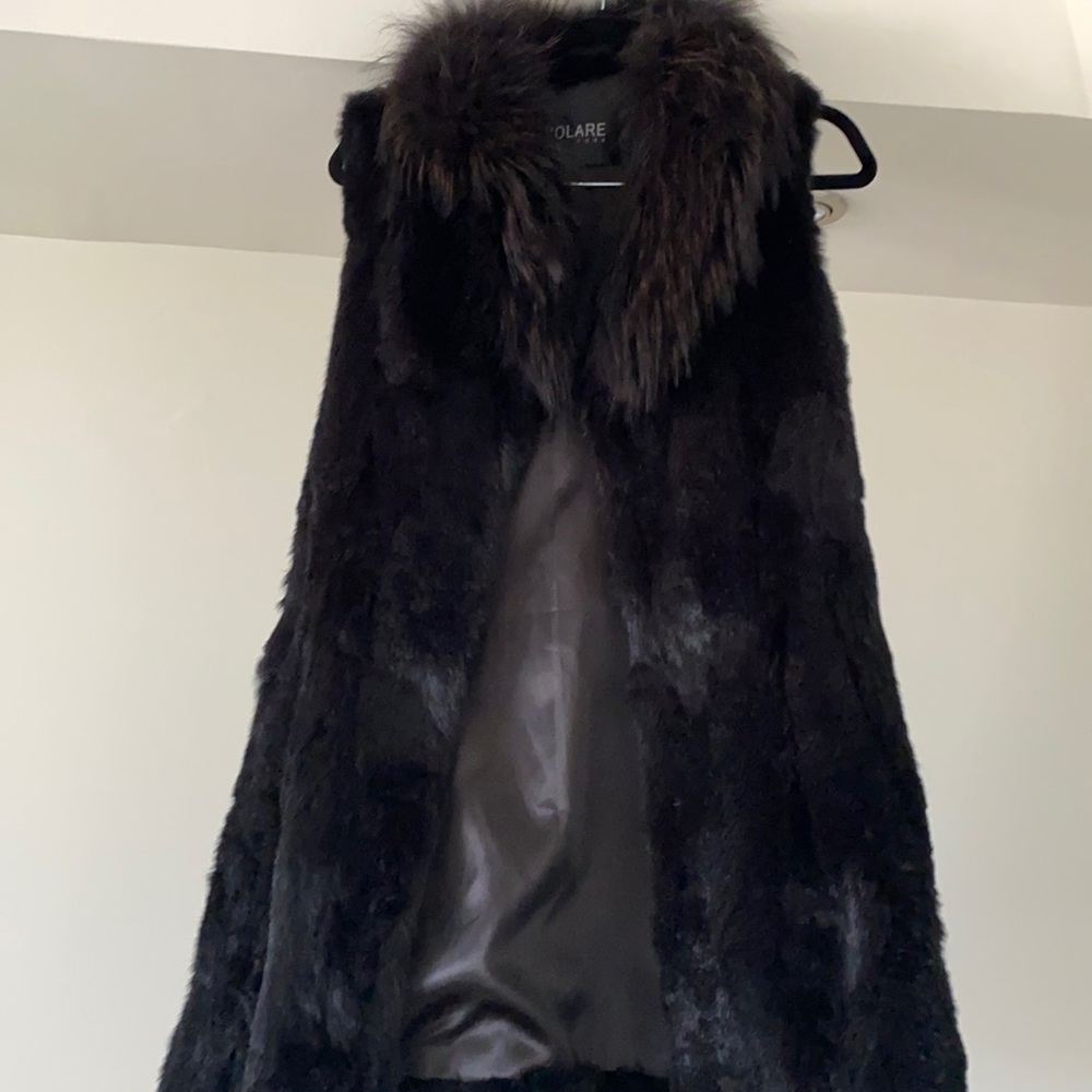 Real rex rabbit fue vest- missing belt